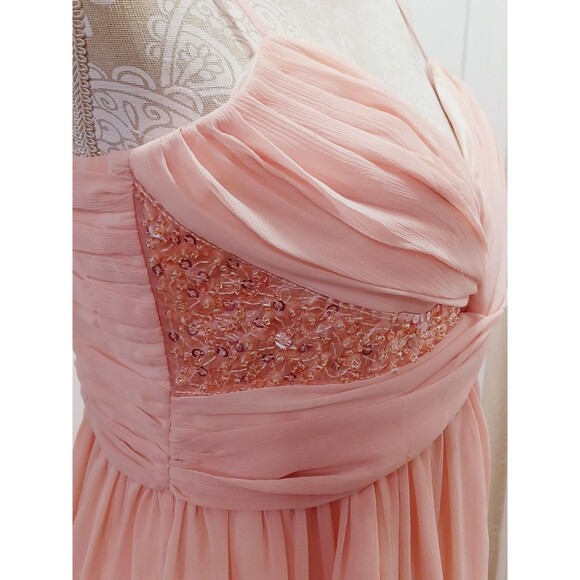 Maggy London Pink Chiffon Embellished Special Occasion Dress 12P - Picture 7 of 9